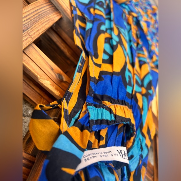 ZARA - Halter Cinched Waist Long Flowy Dress - Picture 4 of 6